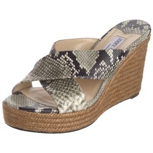 Jimmy Choo Snake Print Wedge Sandals